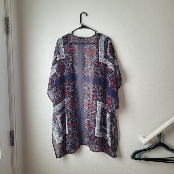 Maurices Colorful Print Kimono - Picture 6 of 7